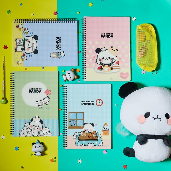 Mochi Mochi Panda B5 Grid & Line Note  สมุดโน้ตขนาด B5 มีเส้นบรรทัดและเส้นกริด