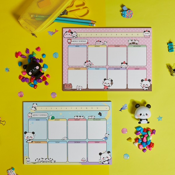 Mochi Mochi Panda Weekly Planner Ropamoda สมุด  Weekly Planner ตารางบันทึกแบบรายสัปดาห์