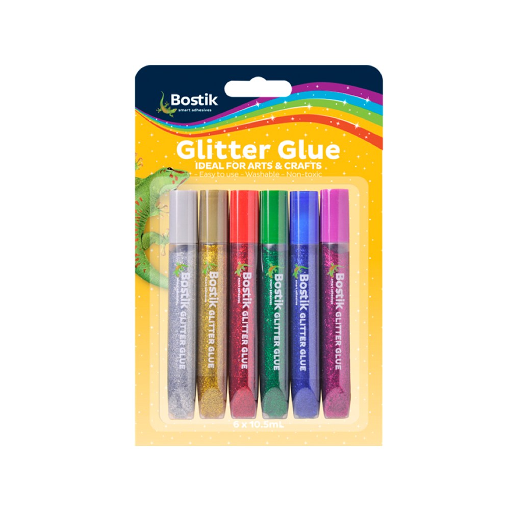 Glitter Glue - บอสติก กาวกากเพชรแบบสี 10.5 มล x 6 แท่ง