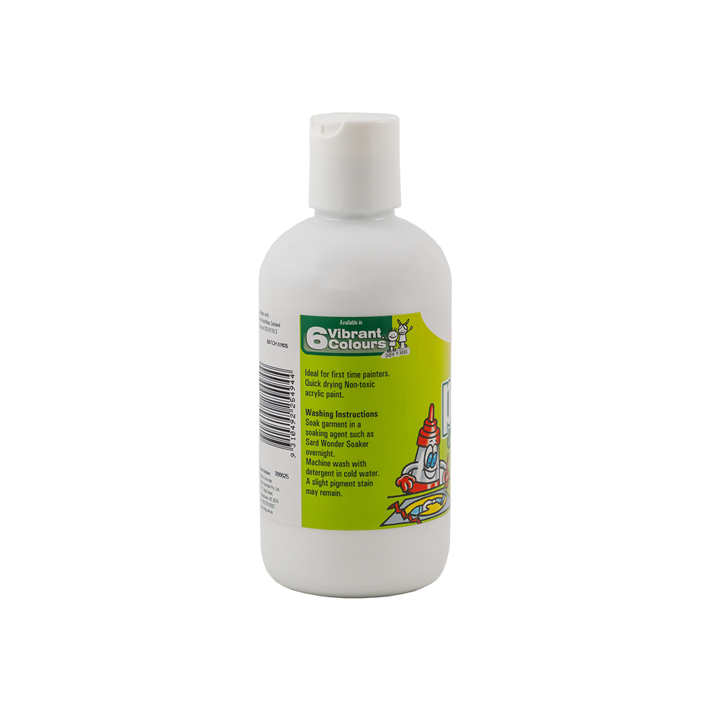 Clag Paint (WHITE) เคร้ค เพ้นท์ (สีขาว) สีอะครีลิคไร้สารพิษ เหมาะสำหรับเด็ก 250ml.