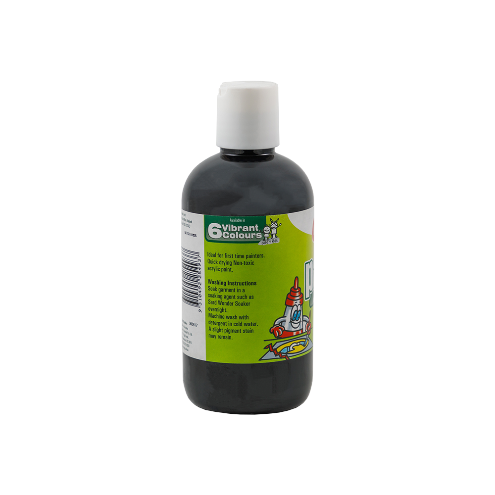 Clag Paint (BLACK) เคร้ค เพ้นท์ (สีดำ)สีอะครีลิคไร้สารพิษ เหมาะสำหรับเด็ก 250ml.