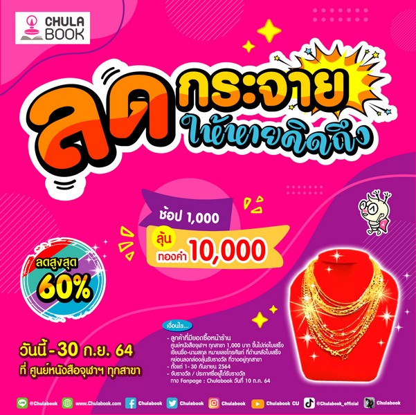 ลดกระจายให้หายคิดถึง สูงสุด 60% ลุ้นทองคำ