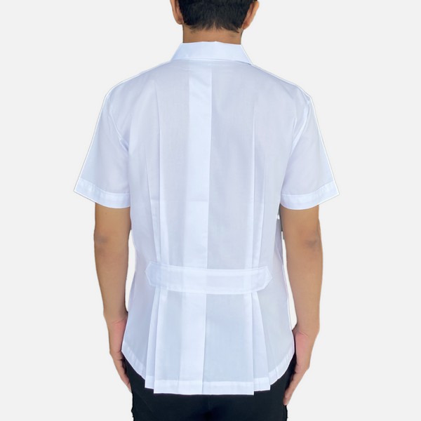 เสื้อกาวน์ตัวสั้น แขนสั้น ผ้าออฟฟอร์ท #SSS 