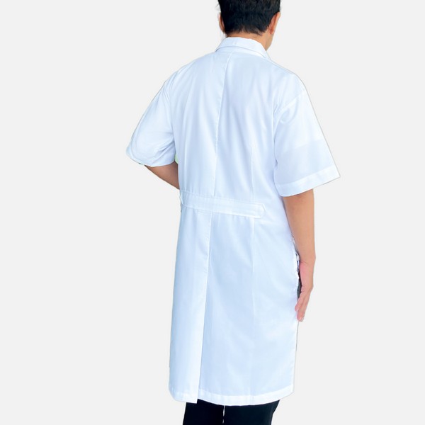เสื้อกาวน์ผ้าออฟฟอท ตัวยาว-แขนสั้น #S 
