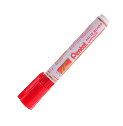 ปากกาไวท์บอร์ด หัวมน สีแดง #MW45-B