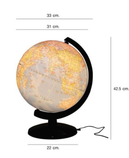 ลูกโลก 2 ภาษา BENNON ขนาด 12 นิ้ว # ET-112LA (มีไฟ)