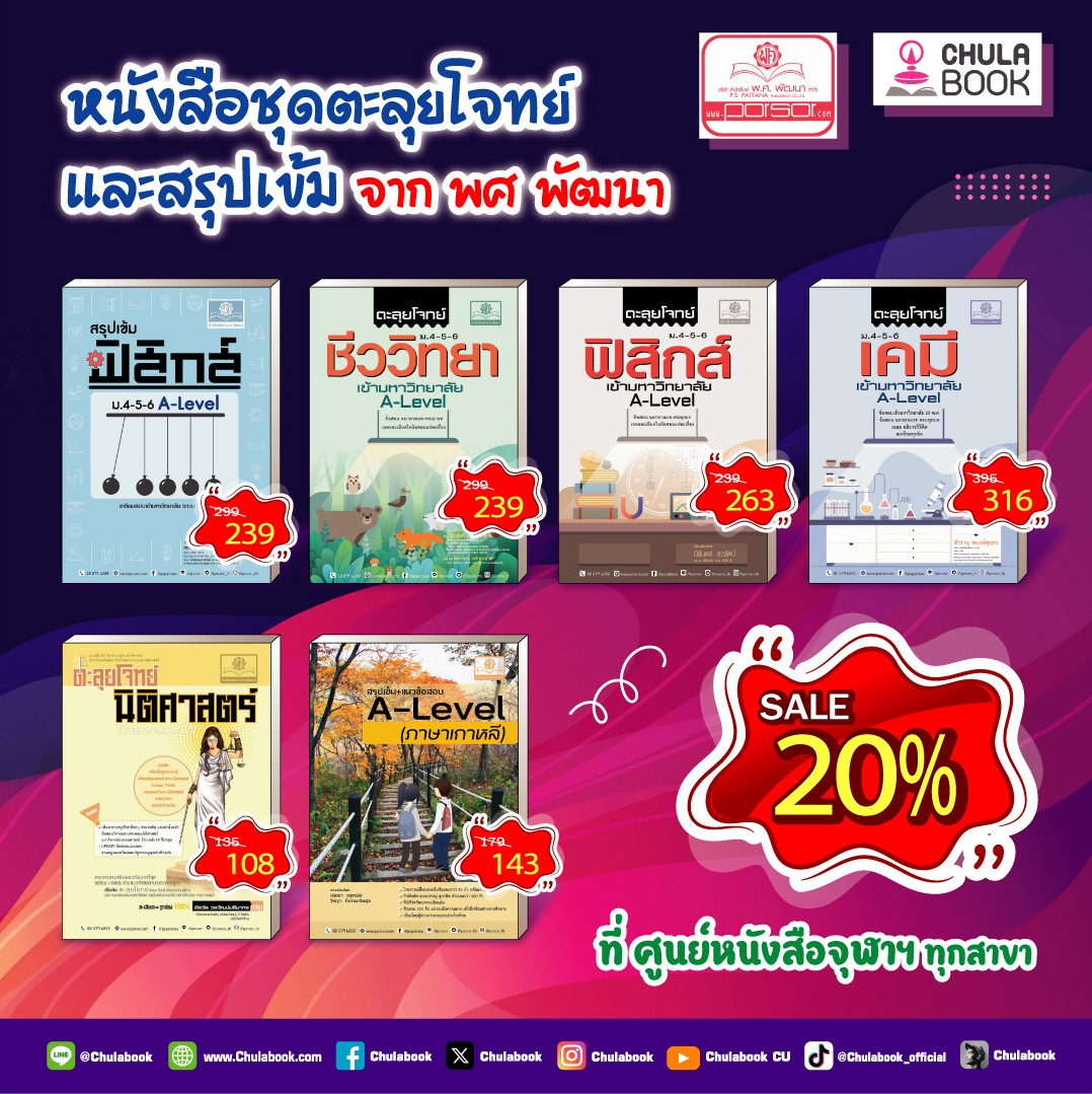 โปรโมชั่น หนังสือชุดตะลุยโจทย์และสรุปเข้ม 
