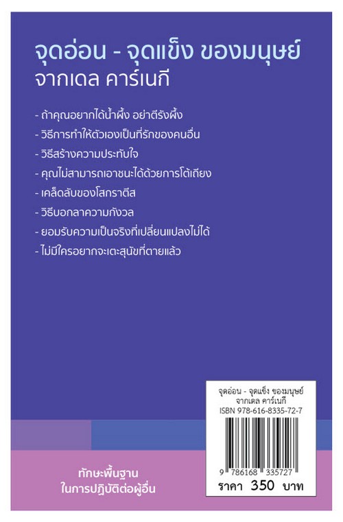 จุดอ่อน-จุดแข็ง ของมนุษย์ จากเดล คาร์เนกี่ (ปกอ่อน)