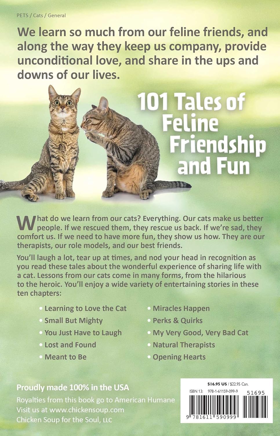 CHICKEN SOUP FOR THE SOUL: LESSONS LEARNED FROM MY CAT