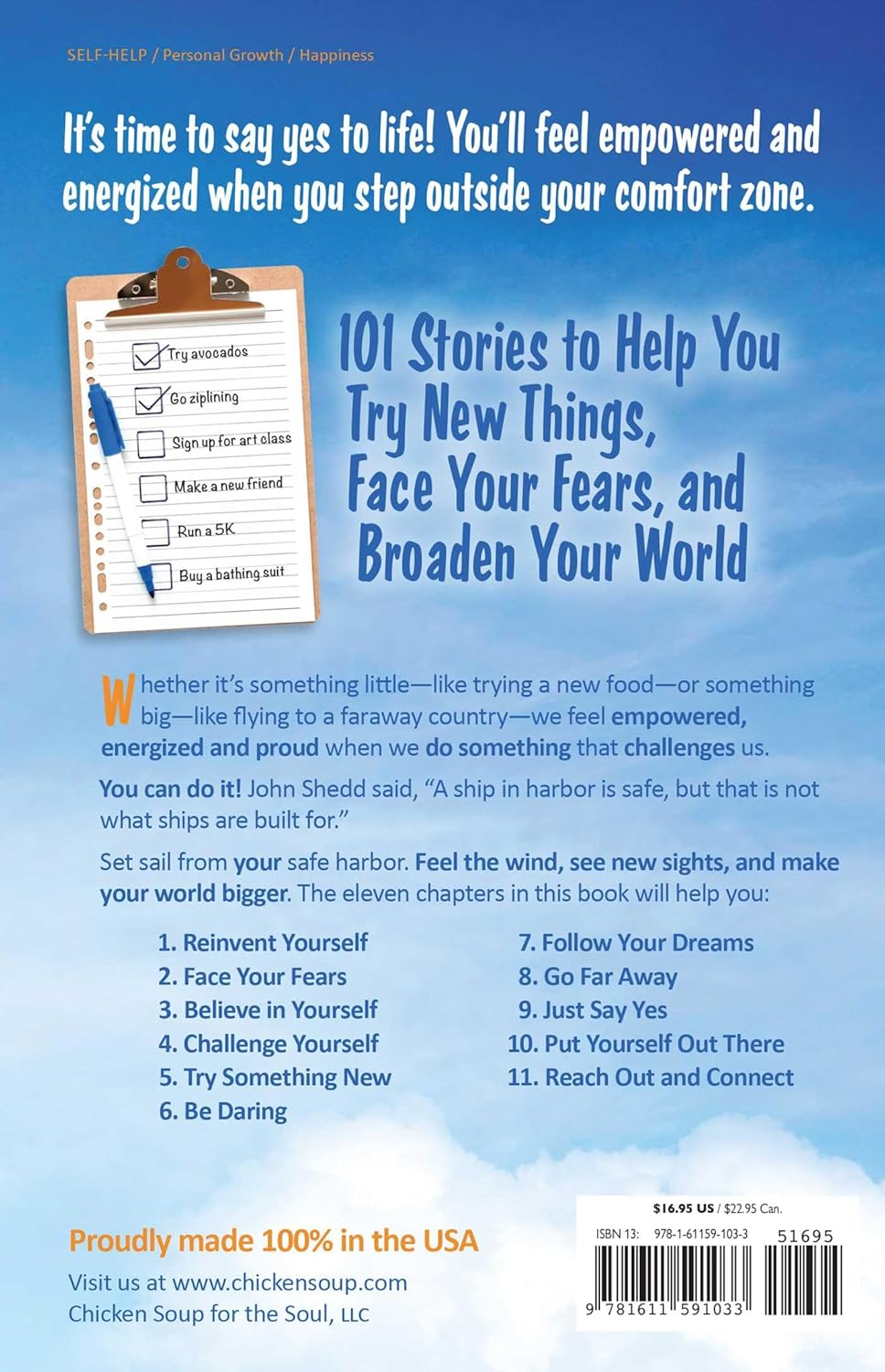 CHICKEN SOUP FOR THE SOUL: GET OUT OF YOUR COMFORT ZONE: 101 STORIES ABOUT TRYING NEW THINGS