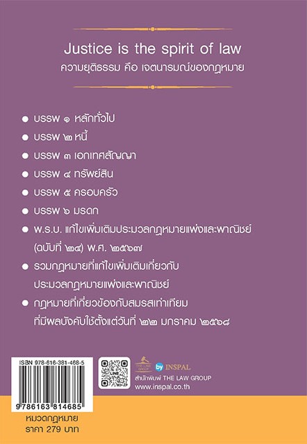 ประมวลกฎหมายแพ่งและพาณิชย์ พร้อมหัวข้อเรื่องทุกมาตรา ฉบับสมบูรณ์