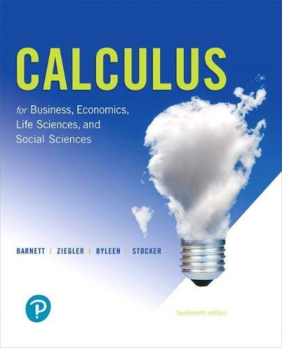 CALCULUS FOR BUSINESS, ECONOMICS, LIFE SCIENCES AND SOCIAL SCIENCES (HC)