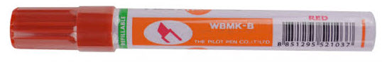 ปากกาไวด์บอร์ดหัวตัด ไพล็อต สีแดง
