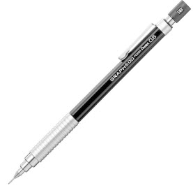 ดินสอกดเขียนแบบ #Graph 600 0.5 มม.สีดำ #PG605-AX