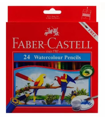สีไม้ระบายน้ำ Faber (นกแก้ว) 24 สี กล่องกระดาษ
