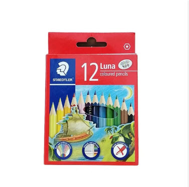 ดินสอสีไม้สั้น ลูน่า 12 สี #13601C12