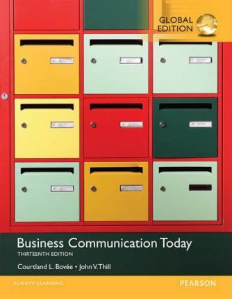 BUSINESS COMMUNICATION TODAY (GLOBAL EDITION) **