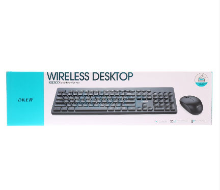คีย๋บอร์ด Wireless + เม้าส์  OKER K 9300