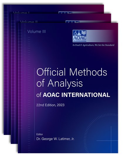 OFFICIAL METHODS OF ANALYSIS OF AOAC INTERNATIONAL 2023 (VOLUME 1-3) (HC)