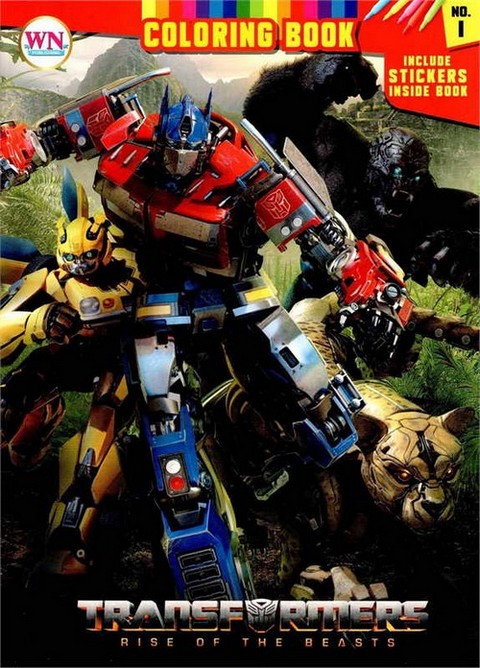 สมุดภาพระบายสีสติ๊กเกอร์ TRANSFORMERS มูฟวี่ 7 NO.1