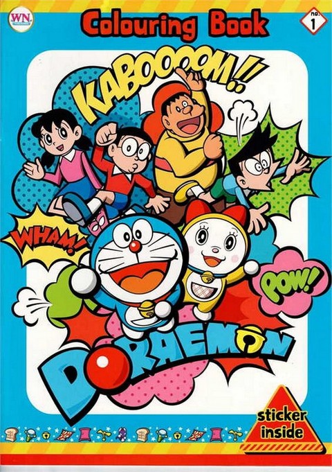 DORAEMON COLORING BOOK (A4) STICKER NO.1