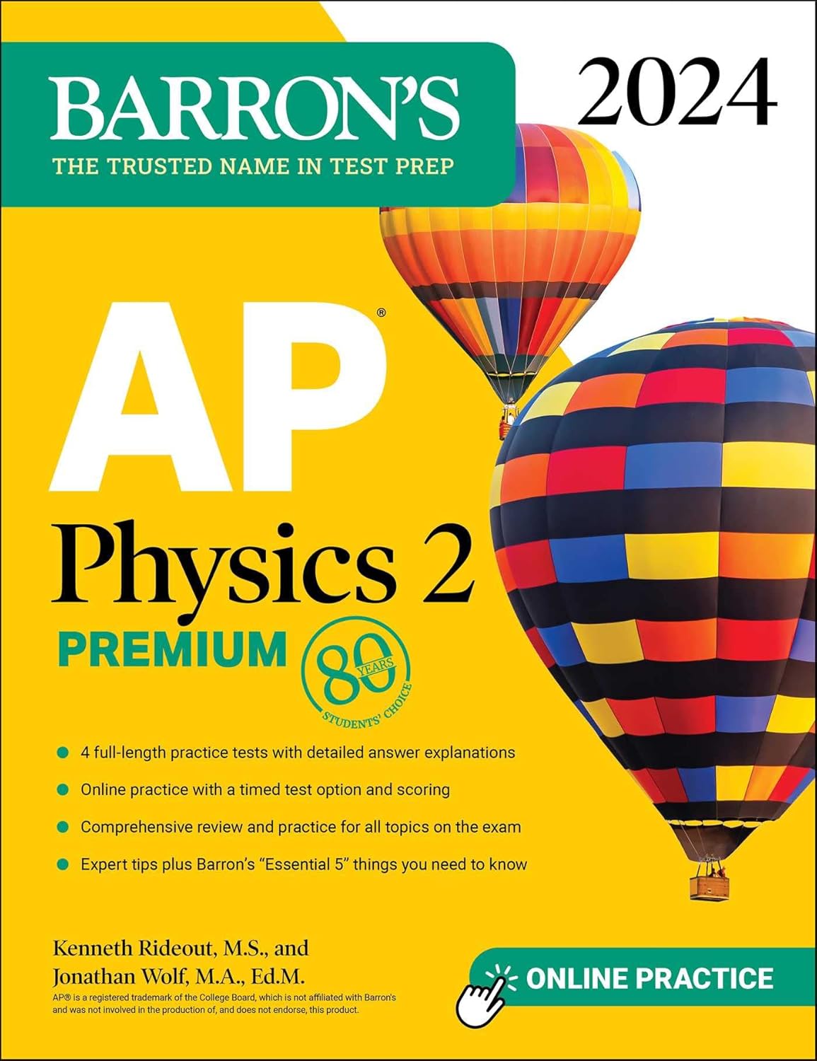 AP PHYSICS 2 PREMIUM, 2024: 4 PRACTICE TESTS + COMPREHENSIVE REVIEW + ONLINE PRACTICE (BARRON'S)