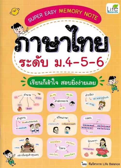 SUPER EASY MEMORY NOTE ภาษาไทย ระดับ ม.4-5-6  เรียนก็เข้าใจ สอบยิ่งง่ายเลย