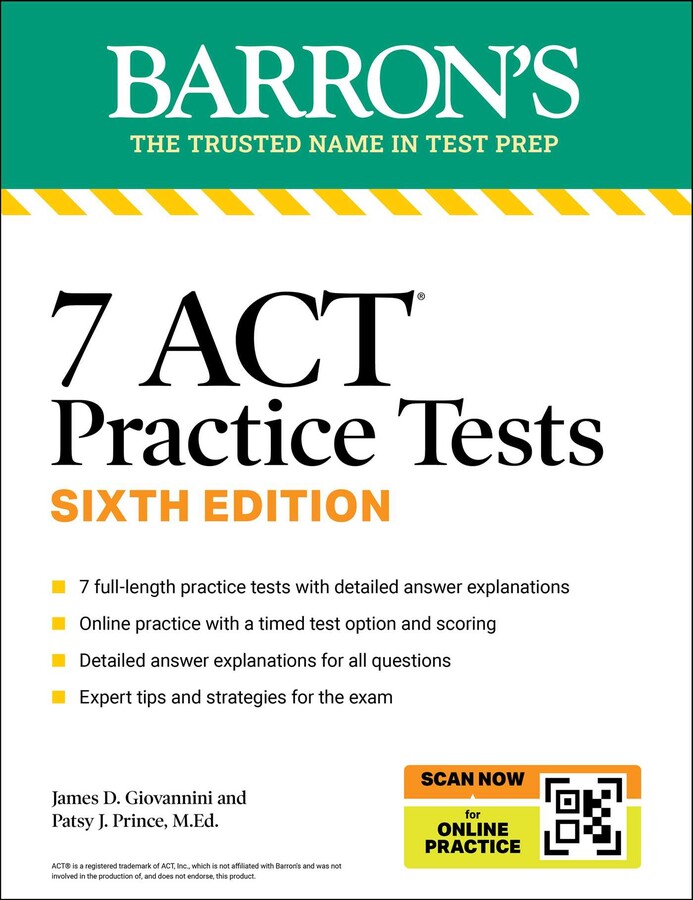 7 ACT PRACTICE TESTS PREMIUM + ONLINE PRACTICE (BARRON'S)