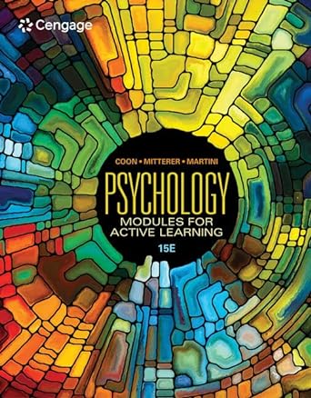 PSYCHOLOGY: MODULES FOR ACTIVE LEARNING