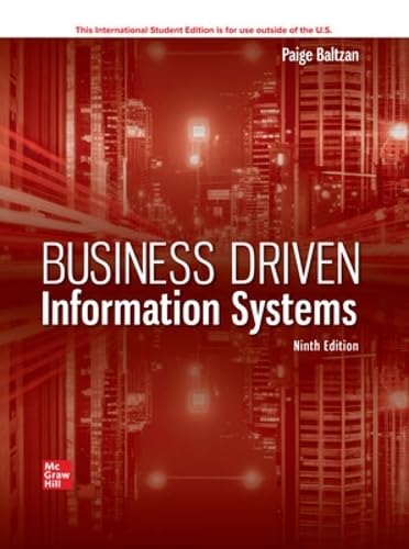 BUSINESS DRIVEN INFORMATION SYSTEMS (ISE)