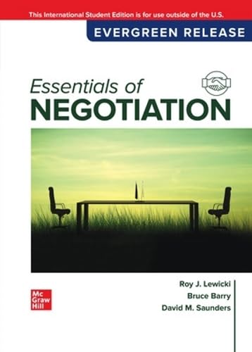 ESSENTIALS OF NEGOTIATION: 2024 RELEASE (ISE)