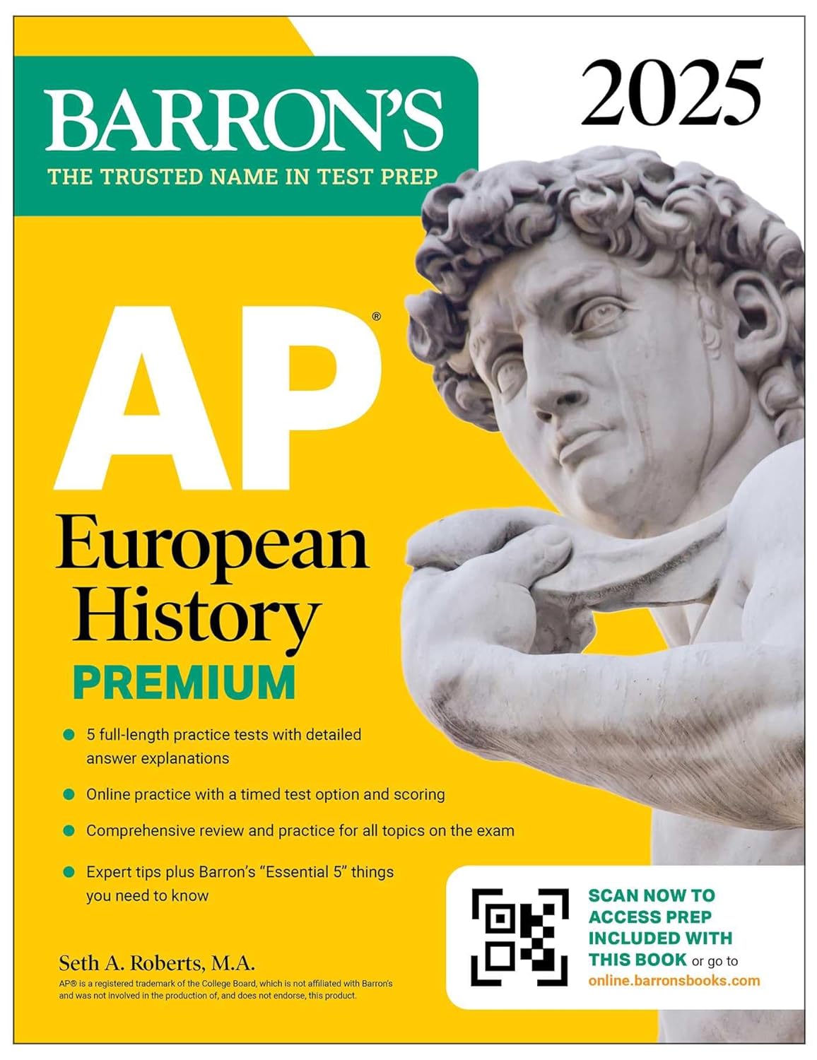 AP EUROPEAN HISTORY PREMIUM, 2025: 5 PRACTICE TESTS + COMPREHENSIVE REVIEW + ONLINE PRACTICE