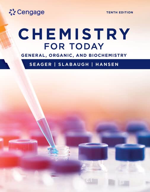 CHEMISTRY FOR TODAY: GENERAL, ORGANIC, AND BIOCHEMISTRY (HC)