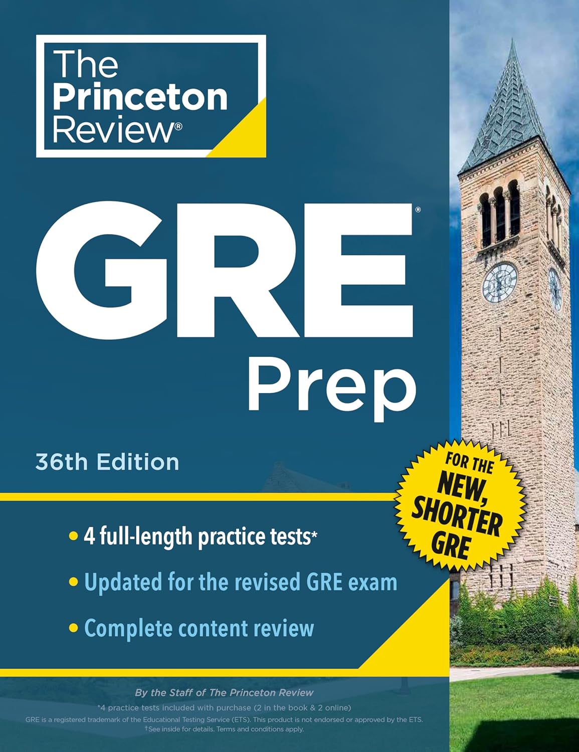THE PRINCETON REVIEW GRE PREP: 4 PRACTICE TESTS + REVIEW & TECHNIQUES + ONLINE FEATURES