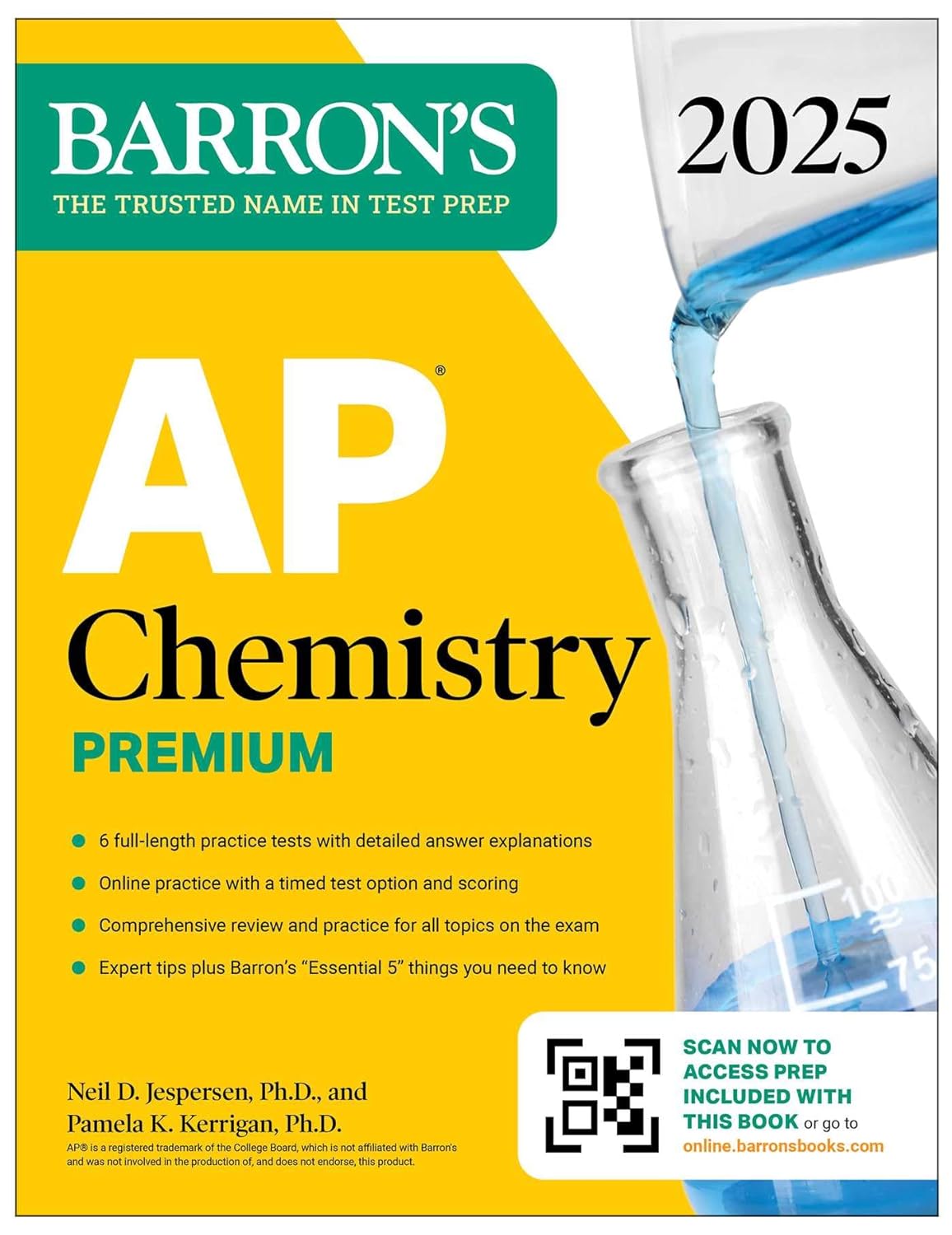 AP CHEMISTRY PREMIUM, 2025: 6 PRACTICE TESTS + COMPREHENSIVE REVIEW + ONLINE PRACTICE (BARRON'S)