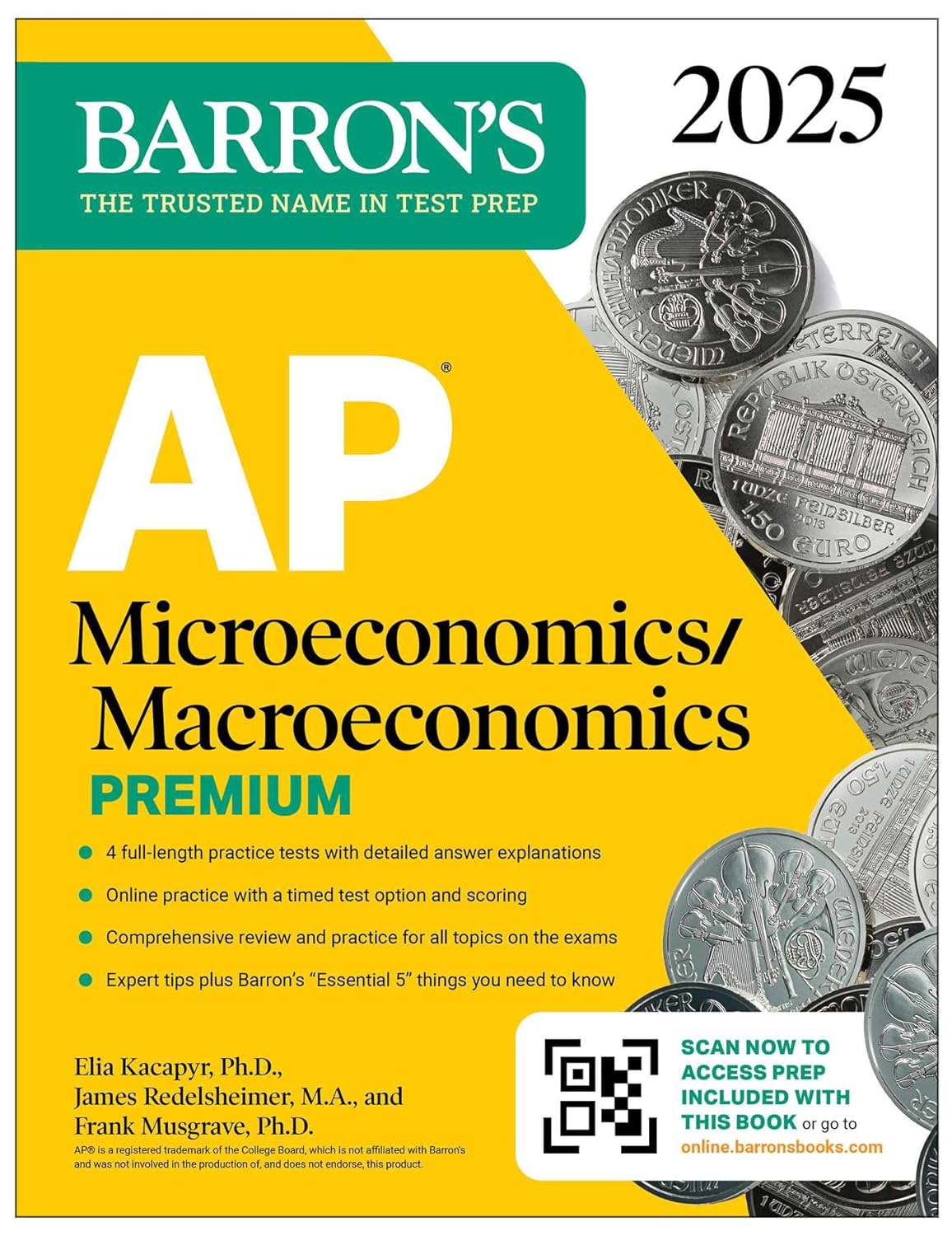 AP MICROECONOMICS/MACROECONOMICS PREMIUM, 2025: 4 PRACTICE TESTS+COMPREHENSIVE REVIEW+ONLINE PRACTIC