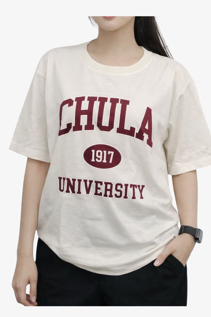 เสื้อยืดคอกลม chula คละสี @390.-