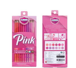 ดินสอสีมาสเตอร์อาร์ต 12 สี รุ่น PINK