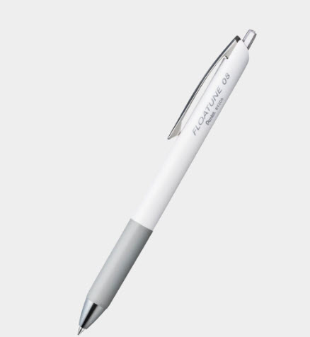 PENTELปากกาเจลแบบกด Floatune BY208-C 0.8 มม. ด้ามขาว หมึก นง.1*12