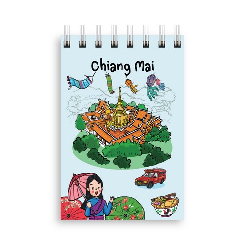 สมุดโน้ต Mini Pop-Up Pursenote สันห่วง I love Thailand - เชียงใหม่