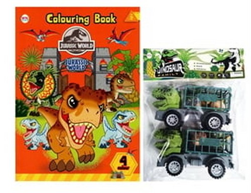 GS.ระบายสี JURASSIC+รถไดโนเสาร์ (คละแบบ)