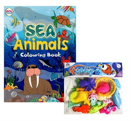 GS.ระบายสี SEA ANIMALS+ตกปลา (คละแบบ)