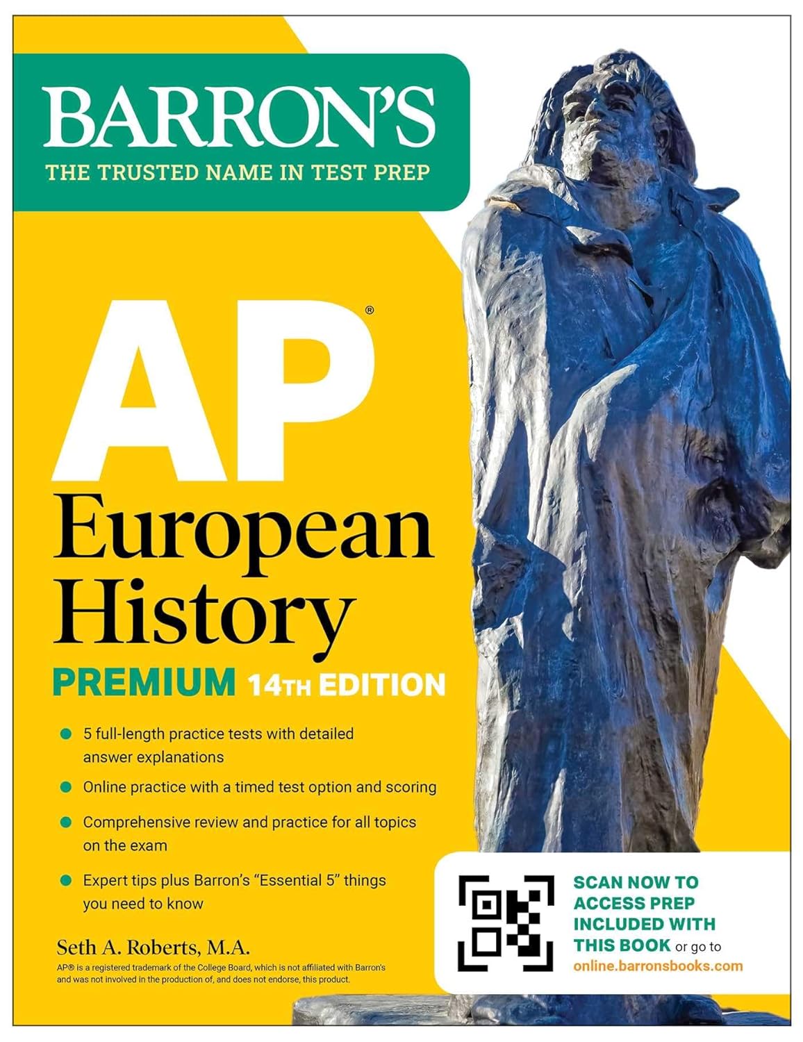 AP EUROPEAN HISTORY PREMIUM, 2026: 5 PRACTICE TESTS + COMPREHENSIVE REVIEW + ONLINE PRACTICE