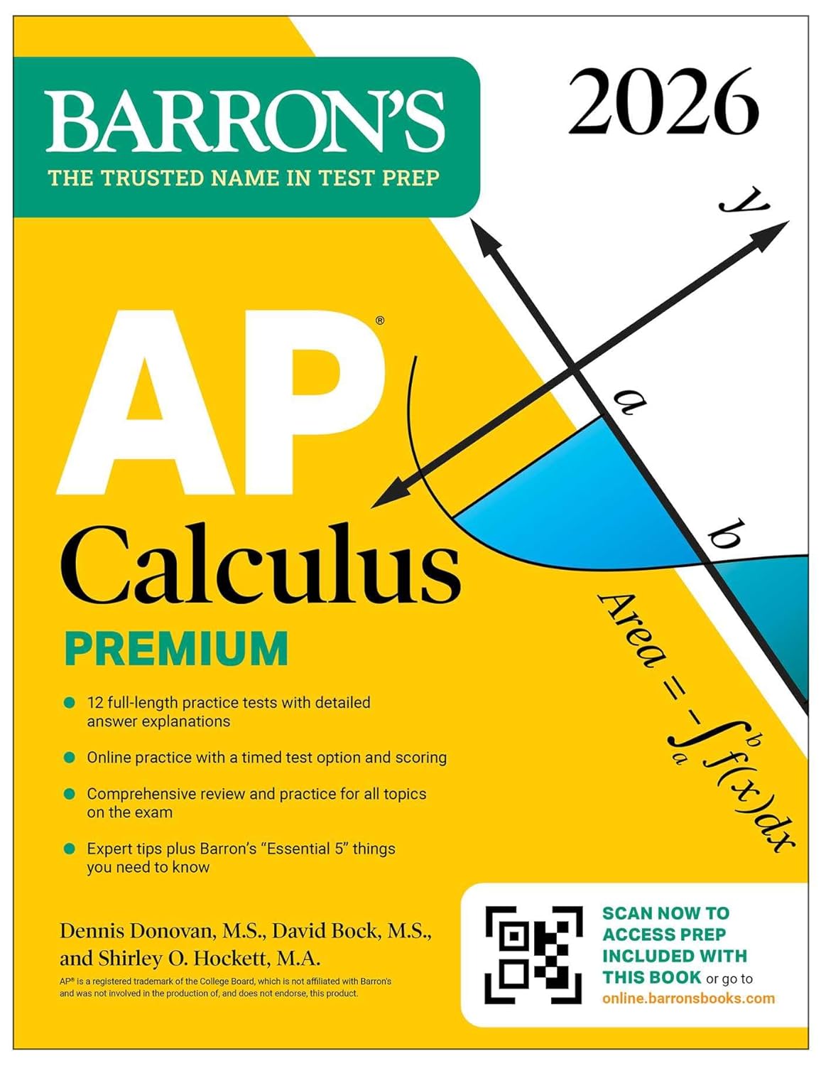 AP CALCULUS PREMIUM, 2026: 12 PRACTICE TESTS + COMPREHENSIVE REVIEW + ONLINE PRACTICE