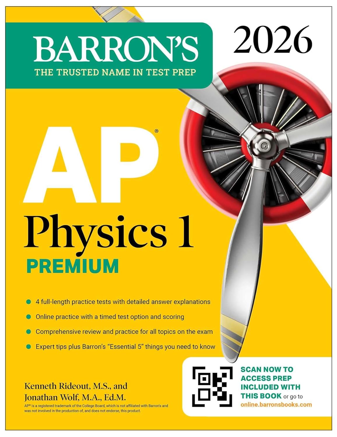 AP PHYSICS 1 PREMIUM, 2026: 4 PRACTICE TESTS + COMPREHENSIVE REVIEW + ONLINE PRACTICE