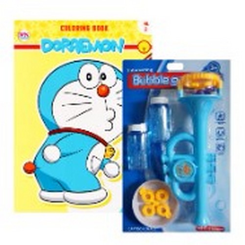 DORAEMON :สมุดระบายสี NO.2 (พร้อมเป่าฟองทรัมเป็ต)