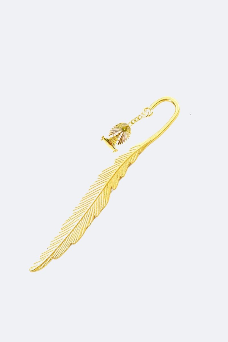 ที่คั่นหนังสือ ตัวเรือนทองเหลืองชุบทอง คล้องสัญลักษณ์พระเกี้ยว