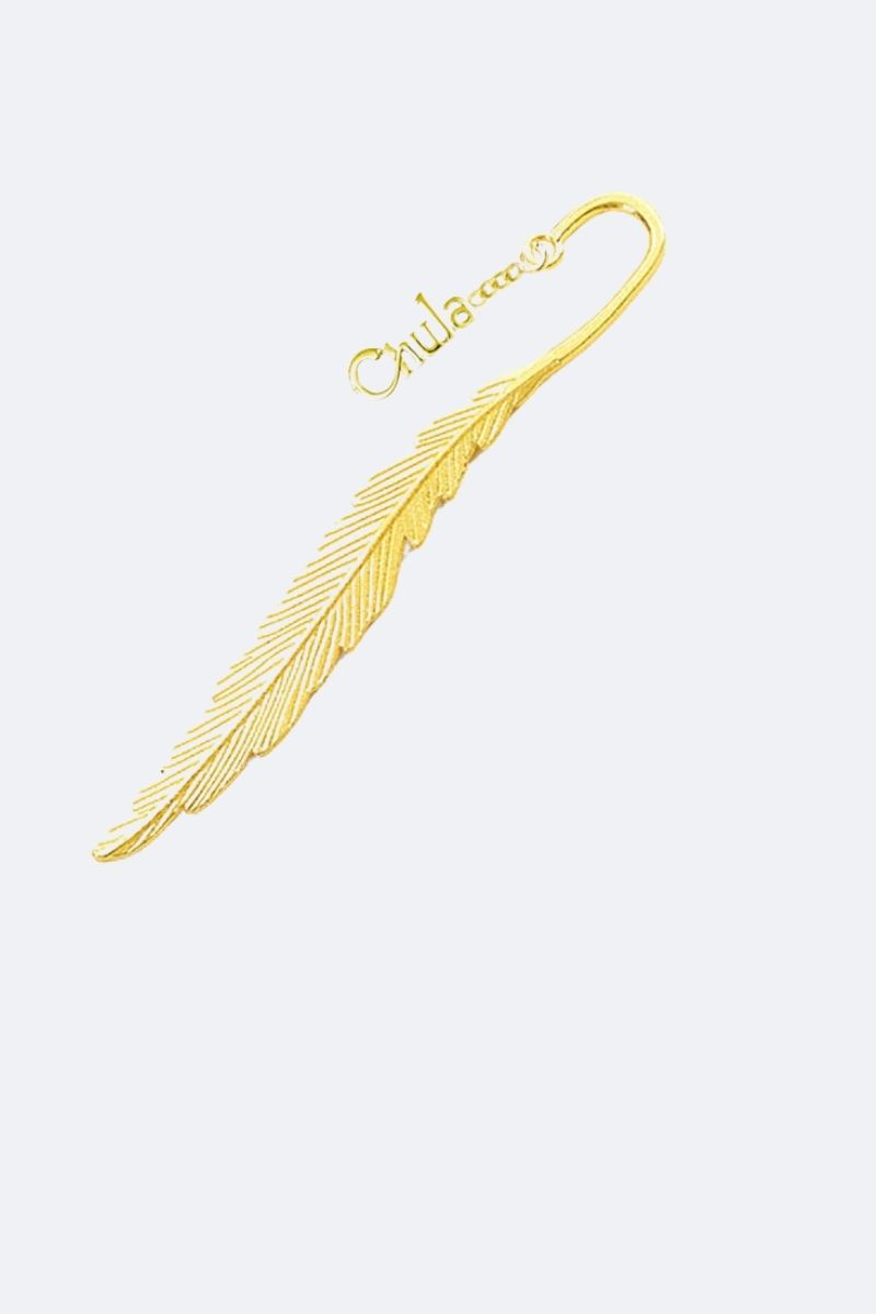 ที่คั่นหนังสือ ตัวเรือนทองเหลืองชุบทอง คล้องอักษร Chula