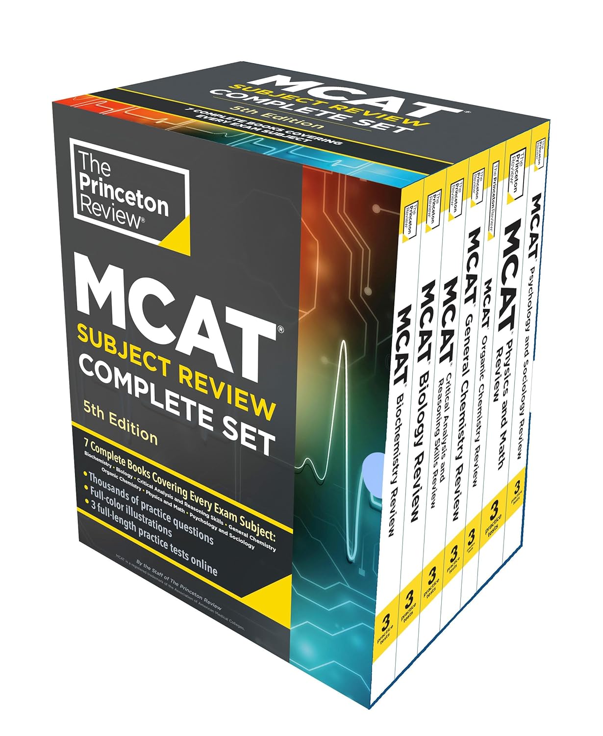 THE PRINCETON REVIEW MCAT SUBJECT REVIEW COMPLETE BOX SET (7 BOOKS+ 3 ONLINE PRACTICE TESTS)