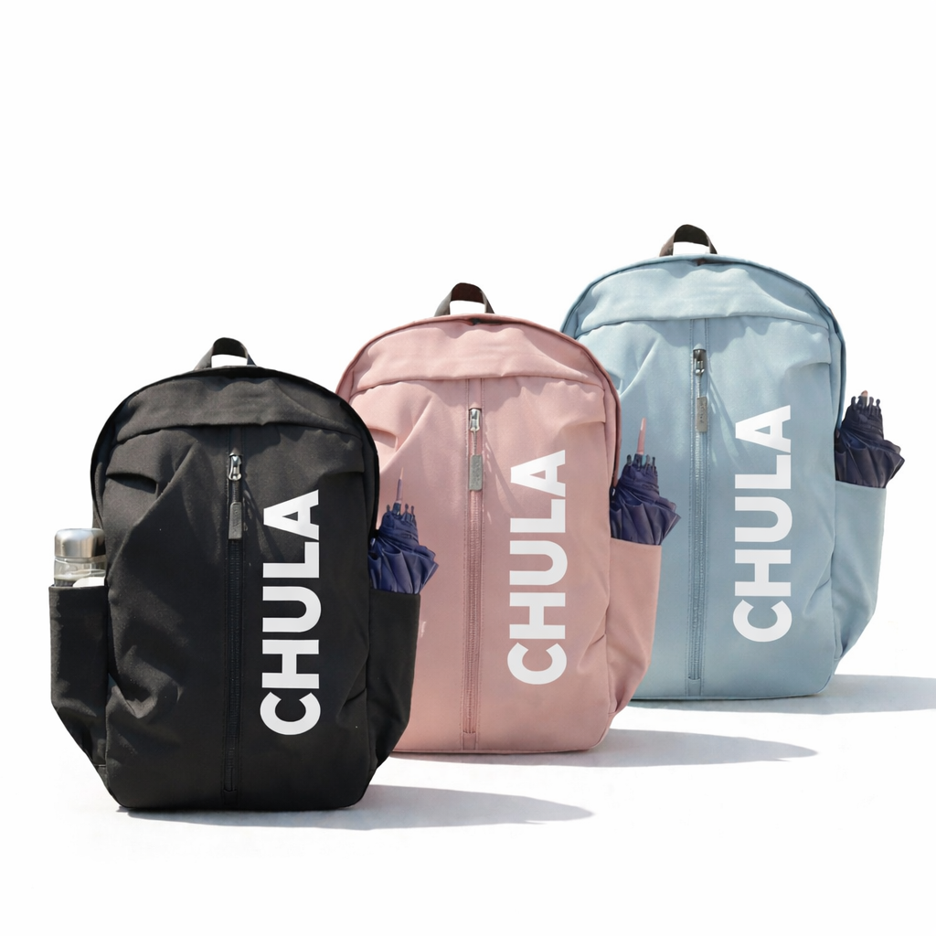 กระเป๋าเป้ซิปกลาง 3 สี โลโก้ chula